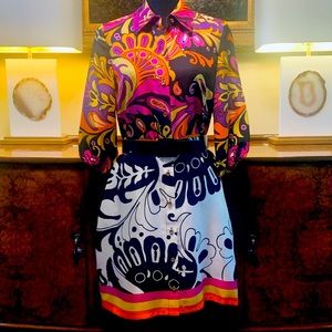 ETCETERA SILK PUCHI INSPIRED DRESS SIZE 6